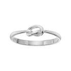 Primrose Sterling Silver Love Knot Ring, Women's, Size: 7, Grey