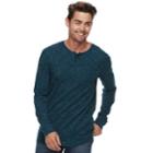 Men's Marc Anthony Regular-fit Waffle-weave Henley, Size: Xl, Dark Blue