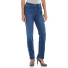 Gloria Vanderbilt Bridget Slim Leg Pants - Women's, Size: 6, Med Blue
