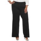 Plus Size Dana Buchman Jacquard Pants, Women's, Size: 2xl, Black