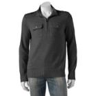 Men's Apt. 9&reg; Modern-fit Military Sweater, Size: Large, Dark Grey