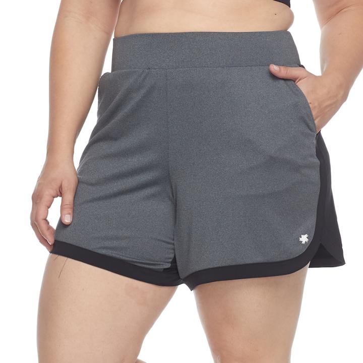 Plus Size Tek Gear&reg; Mixed Media Short, Women's, Size: 1xl, Turquoise/blue (turq/aqua)