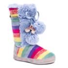 Muk Luks Women's Jewel Sweater Knit Boot Slippers, Size: Medium, Rainbow