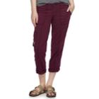 Women's Sonoma Goods For Life&trade; Ultra Comfortwaist Utility Capri Pants, Size: 12, Med Purple
