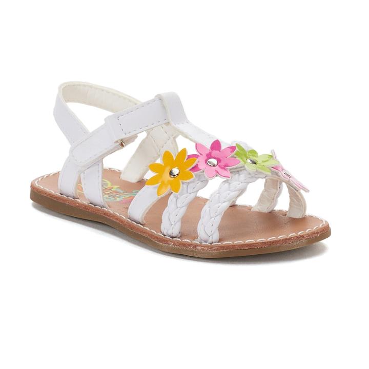 Rachel Shoes Vicki Toddler Girls' Sandals, Size: 6 T, White