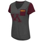 Women's Campus Heritage Minnesota Golden Gophers Pocket V-neck Tee, Size: Xxl, Dark Red