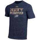 Men's Under Armour Navy (blue) Midshipmen Heathered Tee, Size: Xl