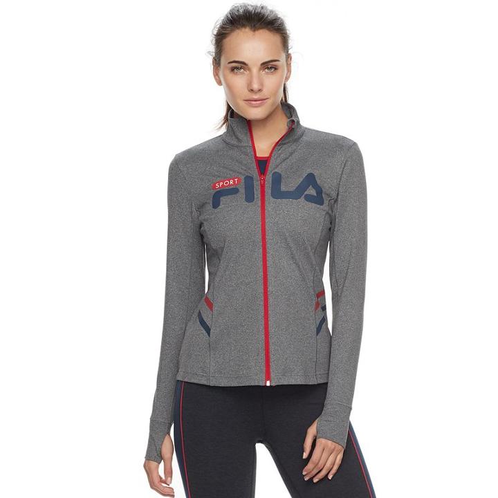 Women's Fila Sport&reg; Knit Zip-up Jacket, Size: Large, Grey Other