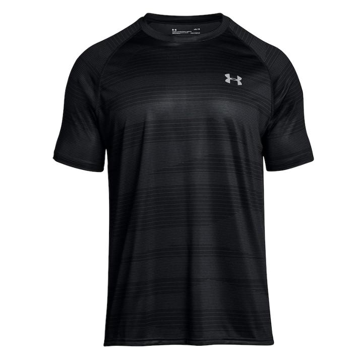 Men's Under Armour Tech Printed Tee, Size: Medium, Black