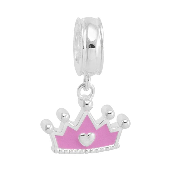 Disney Princess Sterling Silver Crown Charm, Women's, Grey