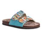 Muk Luks Marla Women's Slide Sandals, Size: 7, Turquoise/blue (turq/aqua)