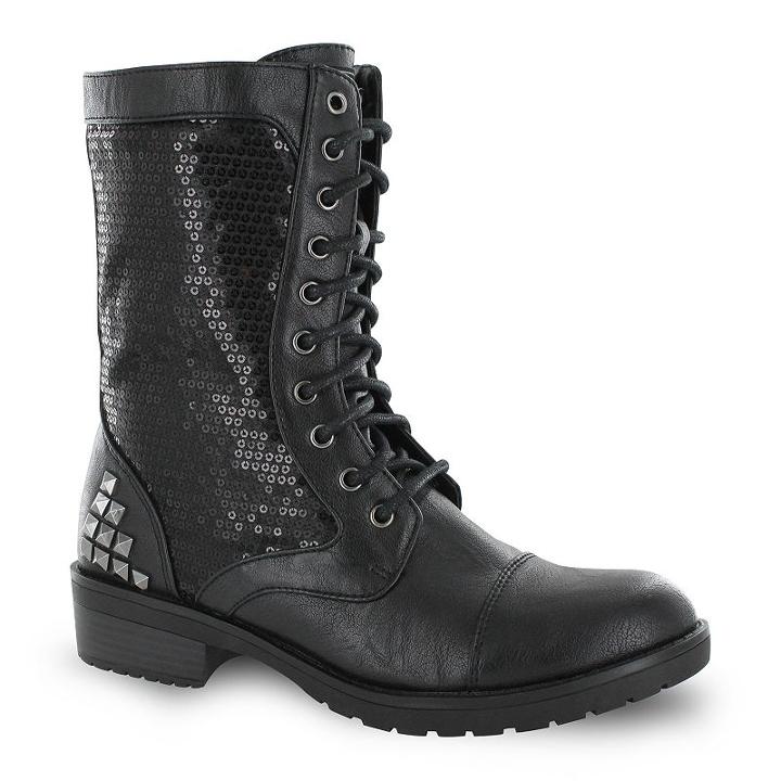 Gotta Flurt Swag Hd Women's Dance Combat Boots, Girl's, Size: 6, Black