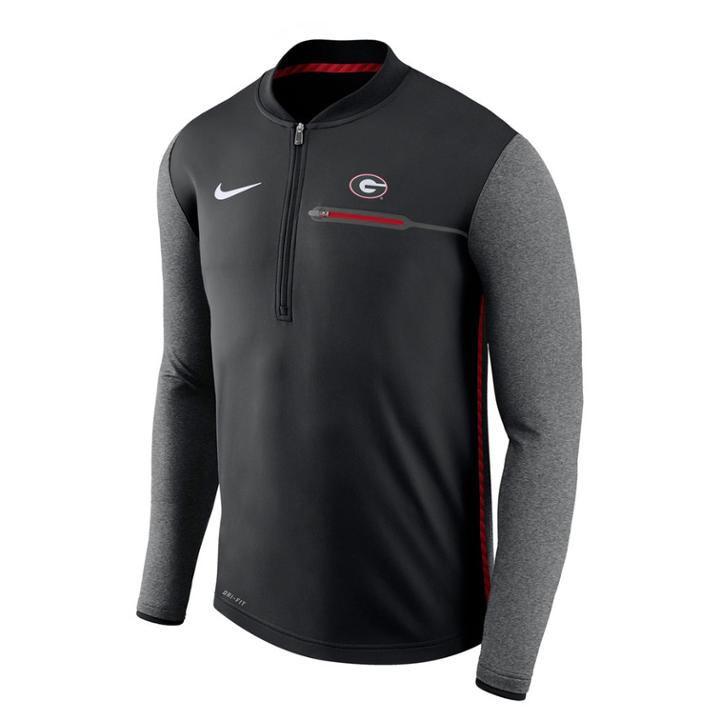 Men's Nike Georgia Bulldogs Coach Pullover, Size: Large, Black
