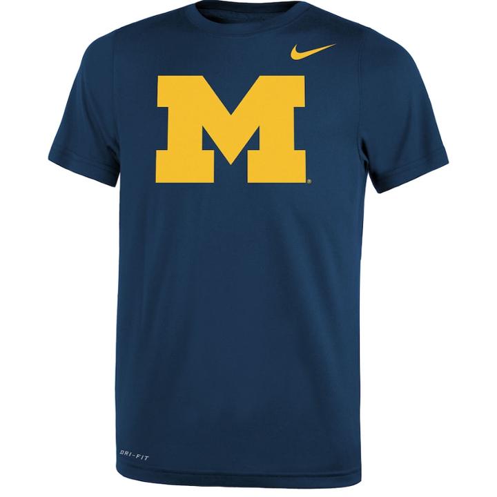 Boys 8-20 Nike Michigan Wolverines Legend Logo Tee, Size: S 8, Blue (navy)