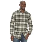 Men's Croft & Barrow&reg; True Comfort Plaid Classic-fit Flannel Button-down Shirt, Size: Medium, Dark Green