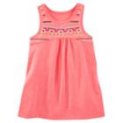 Girls 4-6x Oshkosh B'gosh&reg; Embellished Puff-print High-low Tank, Size: 5, Orange