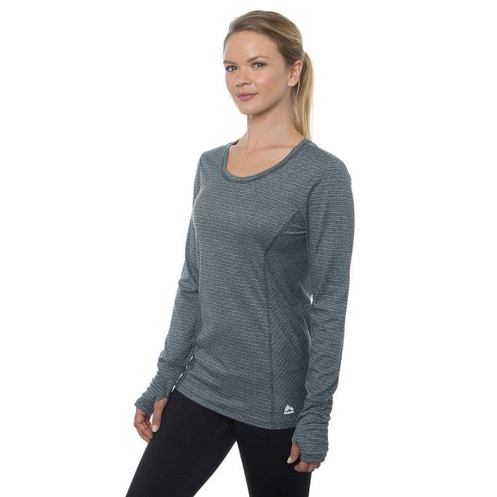 Women's Rbx Peached Jacquard Tee, Size: Large, Black