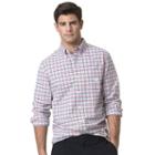 Men's Chaps Classic-fit Striped Stretch Oxford Button-down Shirt, Size: Large, Brt Red