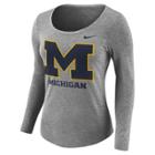Women's Nike Michigan Wolverines Logo Tee, Size: Xxl, Gray