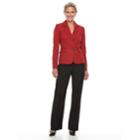 Women's Le Suit Double Button Notch Lapel Suit Set, Size: 10, Drk Orange