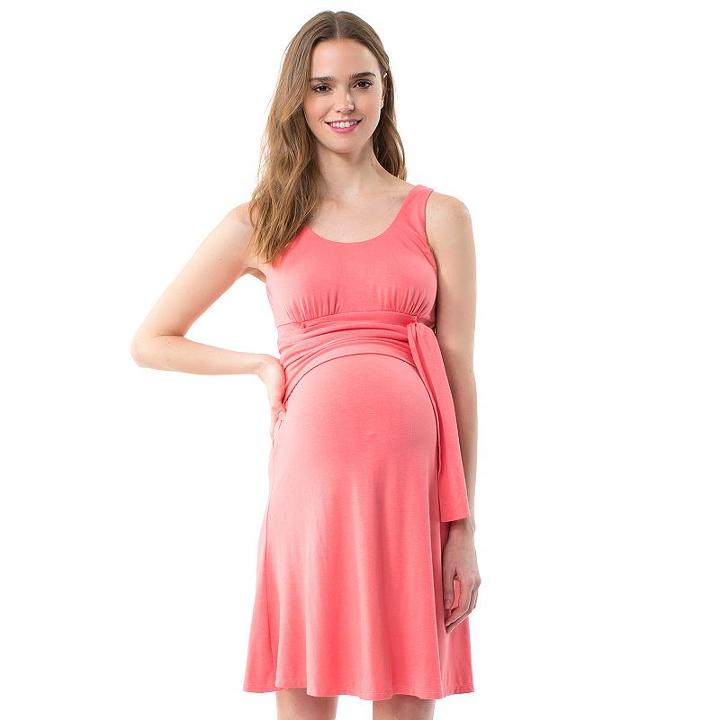 Maternity Pip & Vine By Rosie Pope Scoopneck Tank Dress, Women's, Size: Xl-mat, Drk Yellow