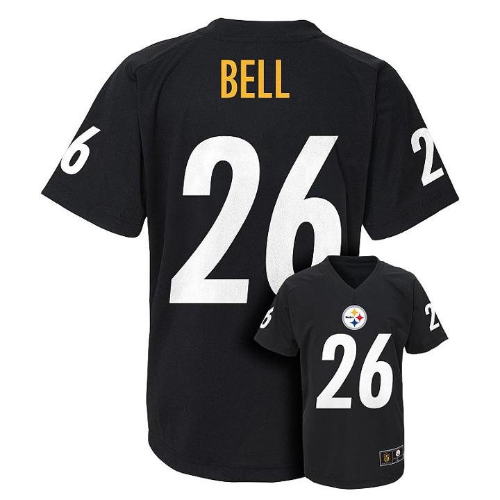 Boys 8-20 Pittsburgh Steelers Le'veon Bell Replica Jersey, Boy's, Size: M(10-12), Black