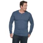 Big & Tall Sonoma Goods For Life&trade; Supersoft Modern-fit Henley, Men's, Size: L Tall, Dark Blue