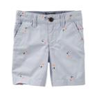 Boys 4-8 Oshkosh B'gosh&reg; Flat Front Embroidered Pattern Shorts, Boy's, Size: 7, Ovrfl Oth