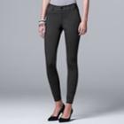 Petite Simply Vera Vera Wang Skinny Ponte Pants, Women's, Size: Pm Short, Light Grey
