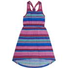 Girls 4-6x French Toast High-low Striped Dress, Girl's, Size: 6, Med Pink
