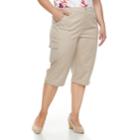Plus Size Croft & Barrow&reg; Utility Skimmer Capris, Women's, Size: 22 W, Lt Beige