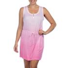 Women's Pl Movement By Pink Lotus Pretty Ombre Lounge Dress, Size: Medium, Dark Pink