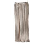 Juniors' Plus Size Joe B Wide-stripe Palazzo Pants, Girl's, Size: 2xl, Beige Oth