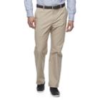 Big & Tall Croft & Barrow&reg; Classic-fit Easy-care Stretch Flat-front Khaki Pants, Men's, Size: 48x30, Dark Beige