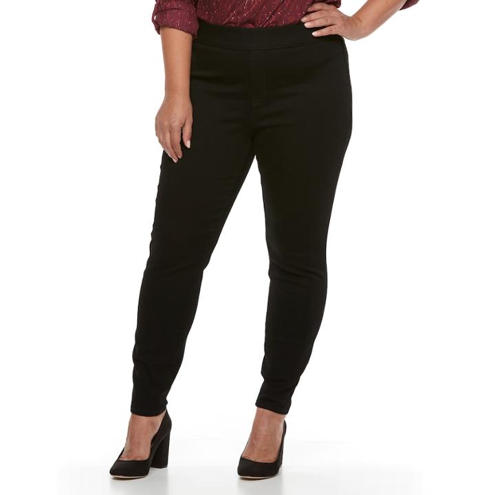 Plus Size Women's Apt. 9&reg; Pull-on Skinny Jean, Size: 16 W, Light Blue