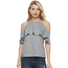 Women's Juicy Couture Cold-shoulder Sweatshirt, Size: Xl, Light Grey