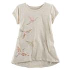 Girls 4-12 Sonoma Goods For Life&trade; Short-sleeved Tee With Back Inset, Size: 10, Lt Beige