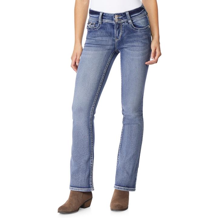 Juniors' Wallflower Mid-rise Luscious Curvy Bootcut Jeans, Teens, Size: 3, Lt Purple