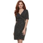 Women's Jennifer Lopez Faux-wrap Sheath Dress, Size: Xs, Black