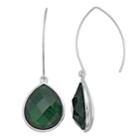 Dana Buchman Green Teardrop Threader Earrings, Women's, Med Green