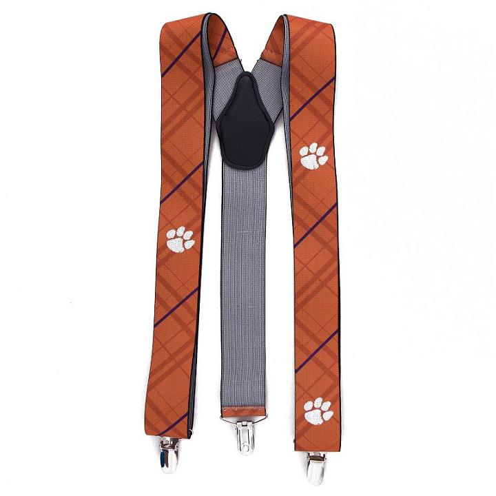 Men's Clemson Tigers Oxford Suspenders, Orange