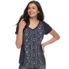 Women's Sonoma Goods For Life&trade; Dolman Tee, Size: Medium, Dark Blue