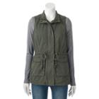 Women's Sonoma Goods For Life&trade; Utility Vest, Size: Medium, Med Green