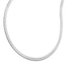 Sterling Silver Reversible Herringbone Chain Necklace - 18-in, Women's, Size: 18, Grey
