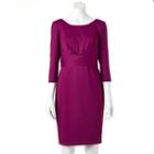 Women's Dr By Donna Ricco Twist Sheath Dress, Size: 8 - Regular, Brt Pink