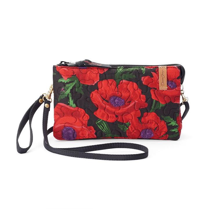 Donna Sharp Quilted Organizer Wristlet, Women's, Red Poppy