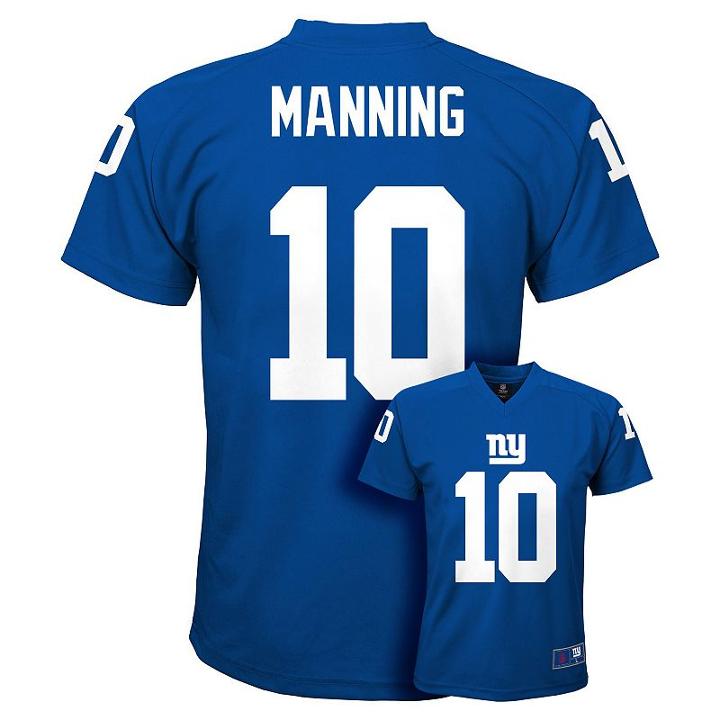 Boys 8-20 New York Giants Eli Manning Replica Jersey, Boy's, Size: Xl(18/20), Blue