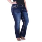 Juniors' Plus Size Series 31 Dark Wash Bootcut Jeans, Girl's, Size: 14w Short, Dark Blue