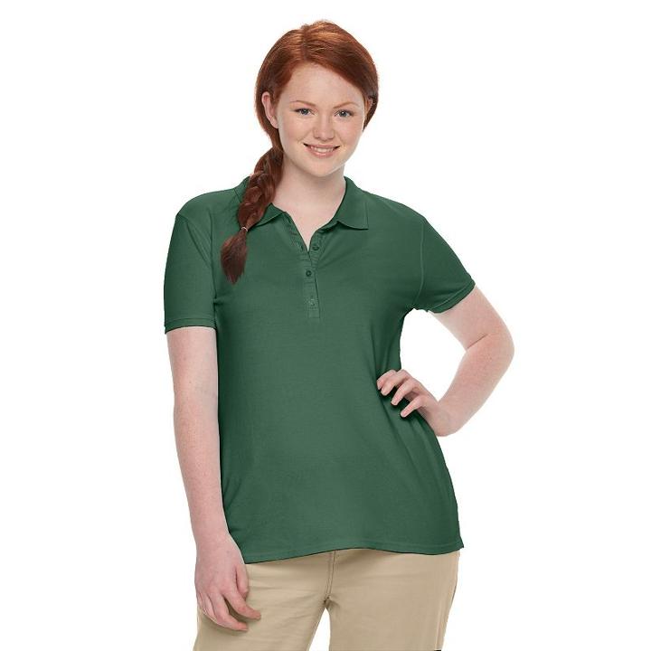 Juniors' Plus Size So&reg; Uniform Polo Top, Girl's, Size: 3xl, Green