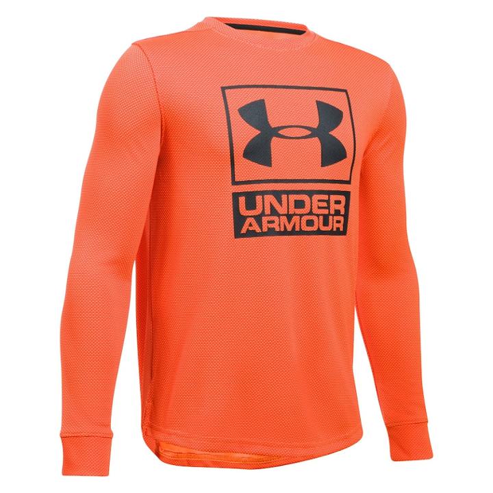 Boys 8-20 Under Armour Textured Tech Top, Size: Small, Orange Oth